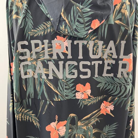 Spiritual Gangster Men's Ignite Anorak Jacket Hoodie Pullover Tropical Floral M - Picture 7 of 9